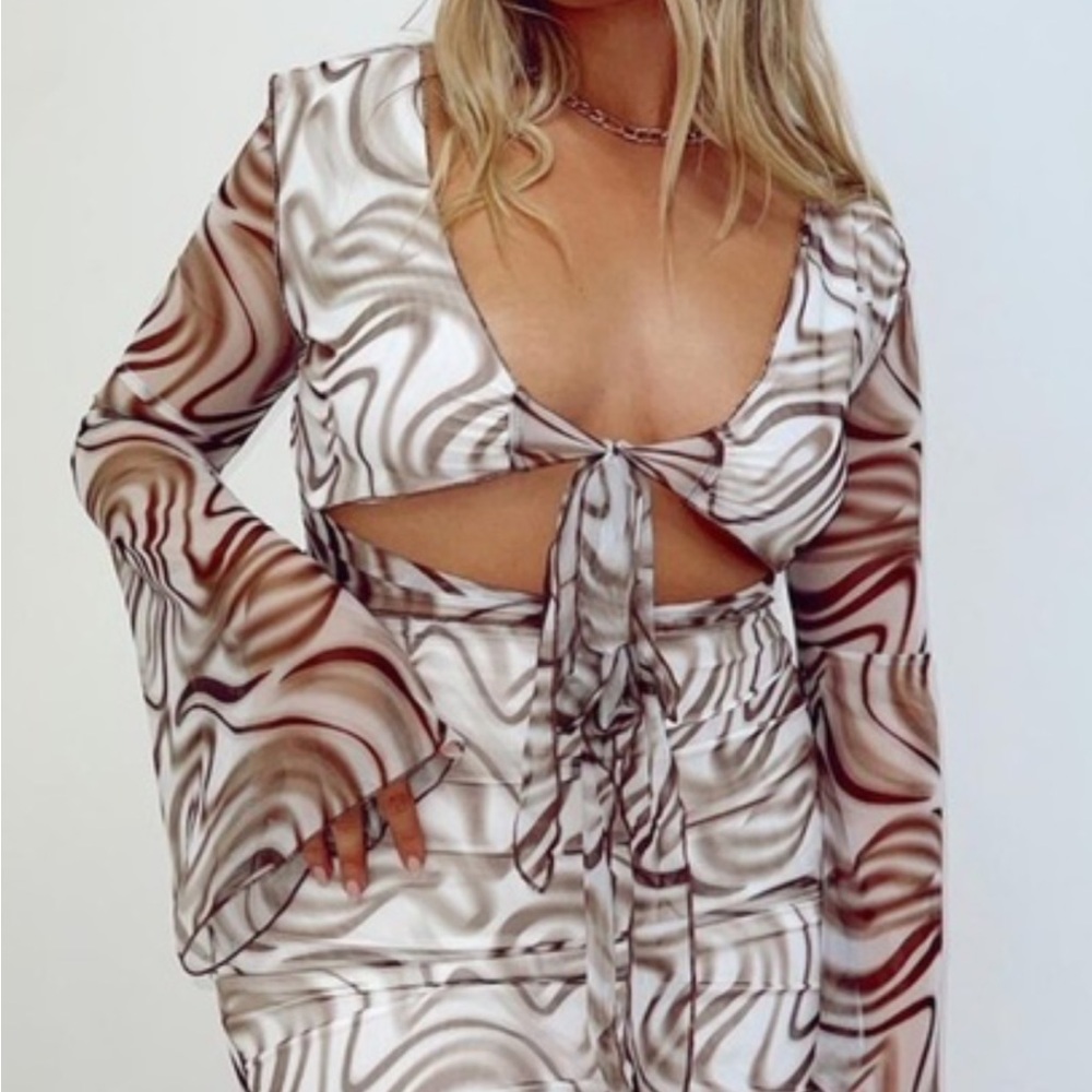 Princess Polly Elegant Cream Blouse dress